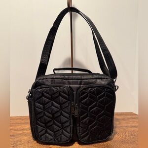 Lug Navigator black crossbody bag adjustable strap